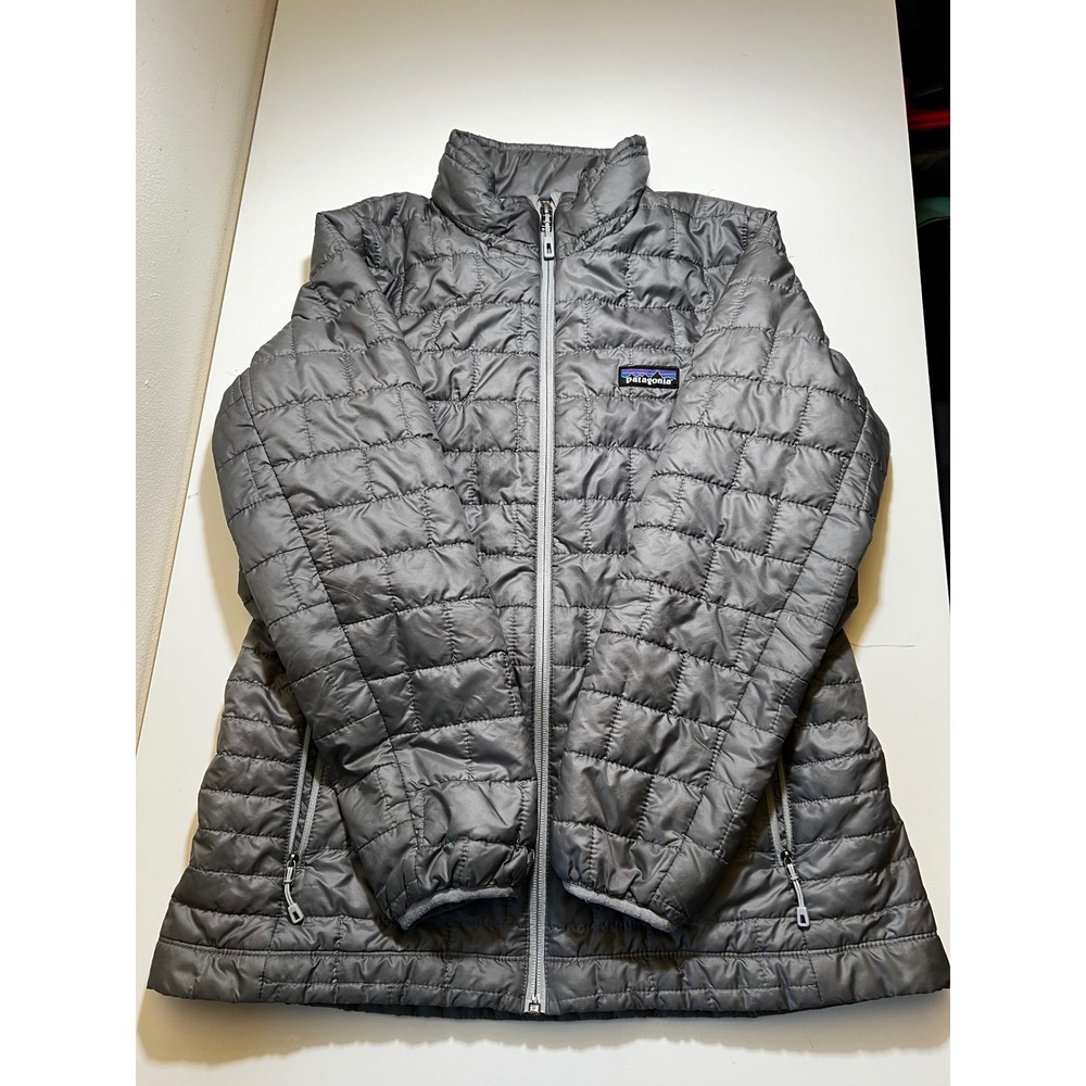 Patagonia Women's Nano Puff Full Zip Up Insulated Jacket S Grey S PrimaLoft
